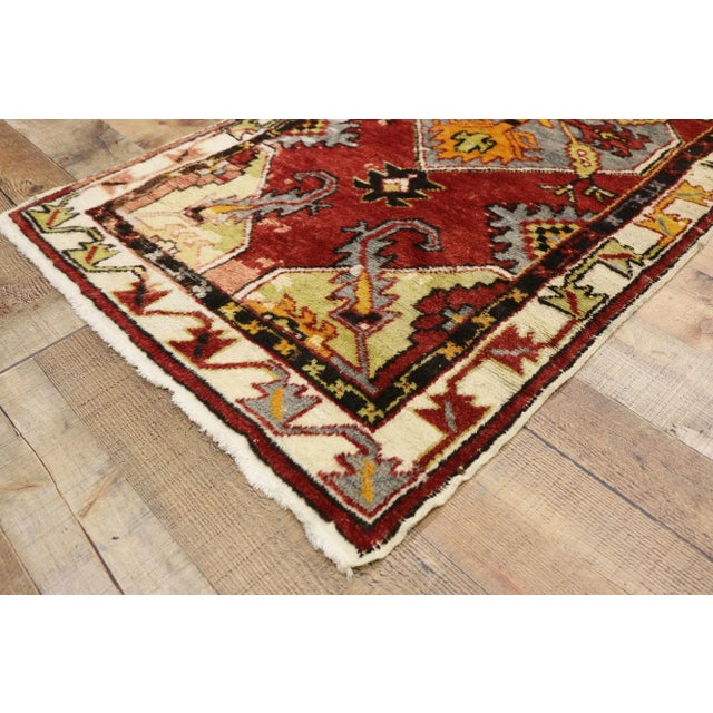 Mid 20th Century Vintage Turkish Oushak Hallway Runner 02'06 X 11'07 For Sale In Dallas - Image 6 of 10