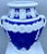 Late 20th Century Late 20th Century Italian Blue and White Della Robbia Style Jardiniere, Provenance, Celine Dion For Sale - Image 5 of 11