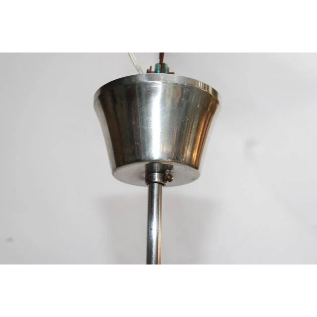 Metal Vintage Italian Murano Glass Pendant by Targetti For Sale - Image 7 of 11