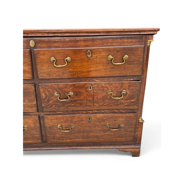 Late 18th Century English George III Oak Dresser With Original Brass Pulls, Circa 1800 For Sale - Image 5 of 12