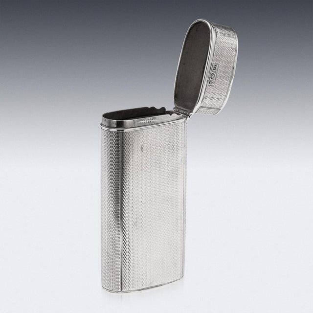 Silver 19th Century Victorian Silver Cigar Case, John Teare, London, 1831 For Sale - Image 8 of 15
