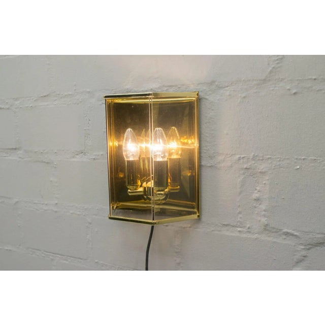 Metal Gilded Wall Lights with Smoked Glass, 1960s, Set of 2 For Sale - Image 7 of 9