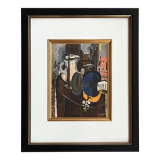 Braque 1946 La Guitare Bleue 9 Framed For Sale