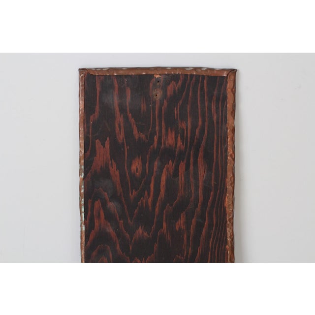 Mid Century Folk Art Copper Repoussé Wall Plaque Mexican Sombrero Figure For Sale - Image 10 of 12