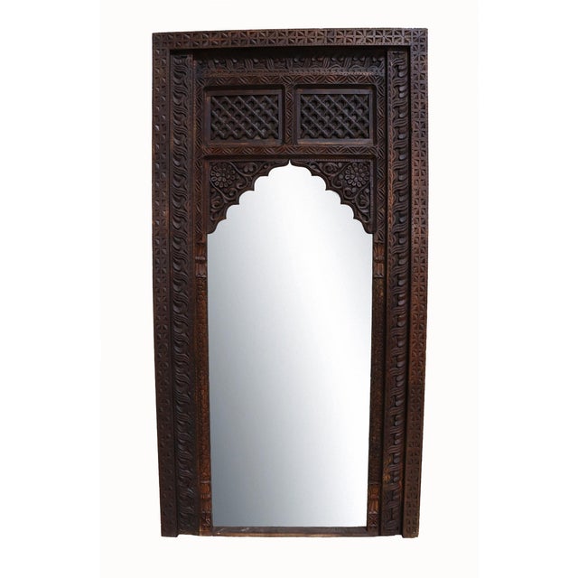 Antique Handmade and Handcarved Archway Door Frame, Nuristan, Afghanistan, 1920s For Sale - Image 17 of 17