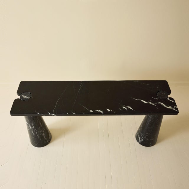 1970s Angelo Mangiarotti "Eros" Black Marble Console Table, 1970s For Sale - Image 5 of 11