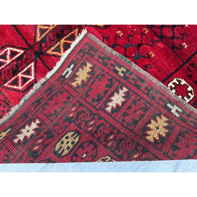 Antique Ersari Turkmen Hand-Knotted Wool Rug - 7'9" X 4'6" For Sale - Image 12 of 12