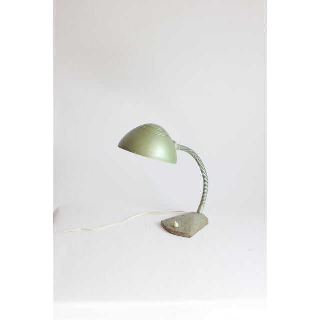 Green Art Deco Gooseneck Desk Lamp from Erpé, 1930s For Sale - Image 8 of 18