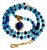 Artisan Handcrafted Lapis Lazuli Pendant Necklace in Blue Chalcedony and Golden Hematite For Sale