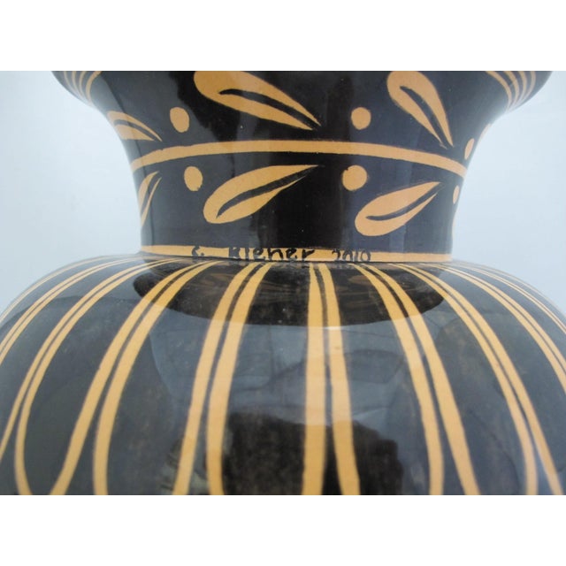 2010s Connie Kiener Contemporary Greek Roman Style Stamnos Pacific Nw Pottery Vase For Sale - Image 5 of 14