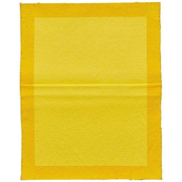 Angela De La Cruz, Pinch, Yellow Artwork, 2015, Acrylic on Canvas For Sale - Image 10 of 10