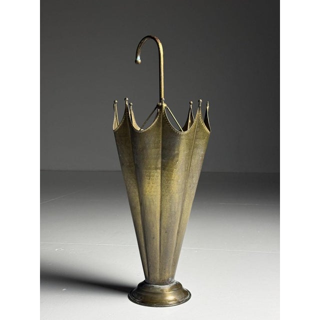 Metal Vintage Umbrella Stand in Copper For Sale - Image 7 of 17