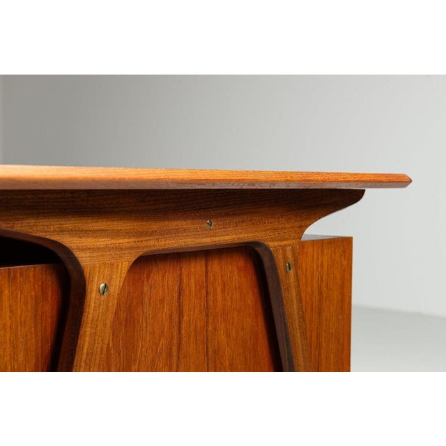 Svend Age Madsen Freestanding Desk in Teak from H.P. Hansen, Denmark, 1960s For Sale - Image 10 of 16