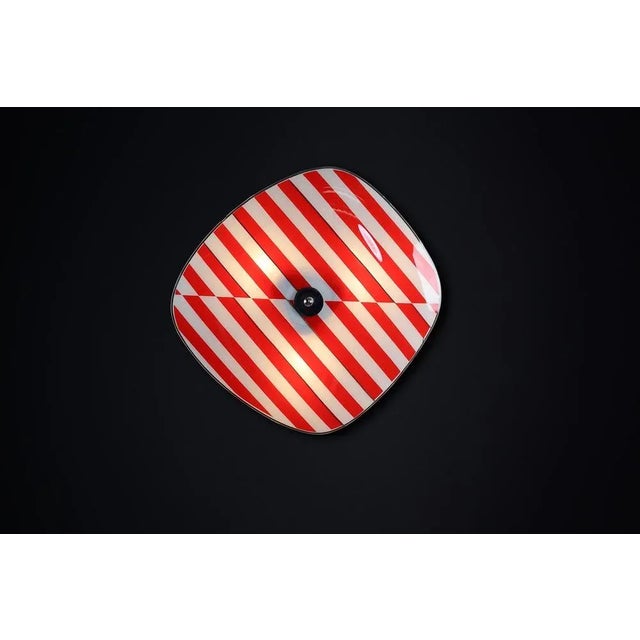 Mid-Century Hanging Brussels World Expo Wall Light in Glass, 1958 For Sale - Image 4 of 9