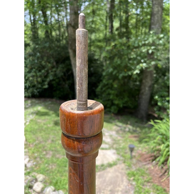 Traditional Antique Oak Revolving Clothing Rack For Sale - Image 3 of 7