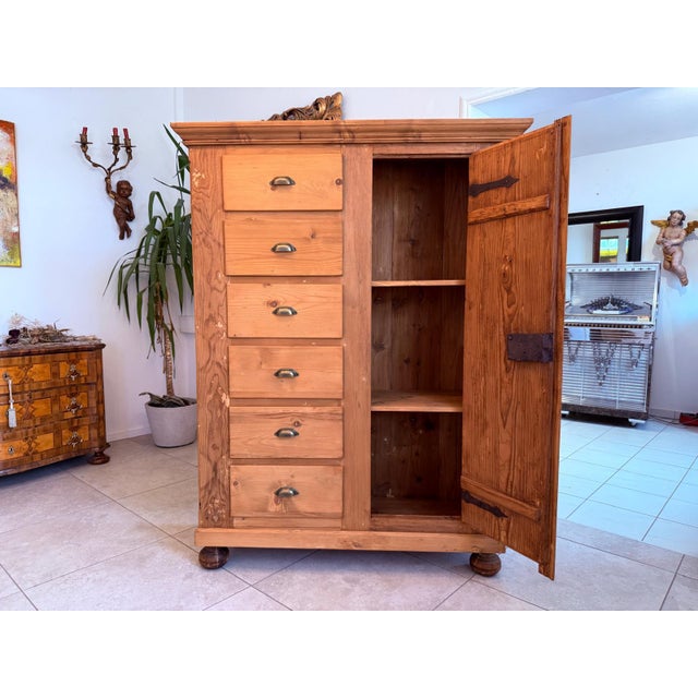 Antique Baroque Bread Cabinet in Softwood, 1800s For Sale - Image 11 of 13