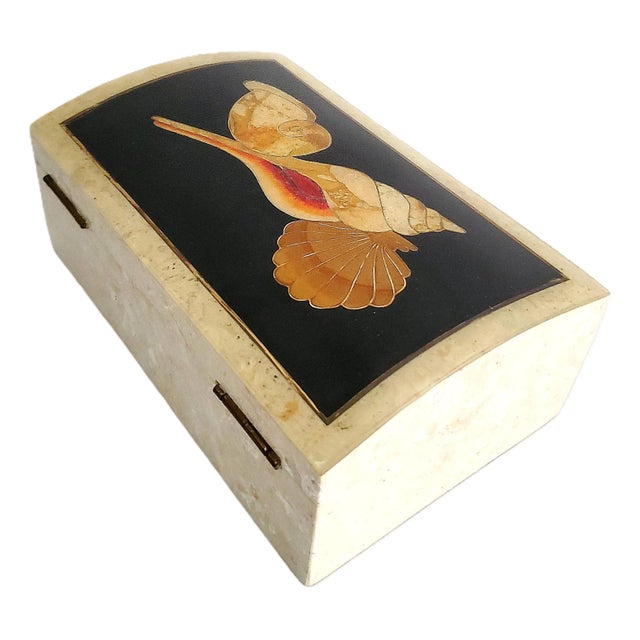 Jewelry Box Seashells Marble Inlay For Sale In Miami - Image 6 of 10