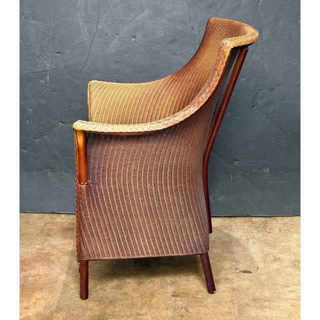 English Wicker Garden or Lounge Chair by Lloyd Loom For Sale - Image 4 of 14