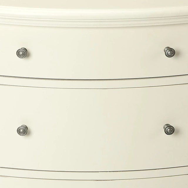 Traditional Bedford Demilune Console Table, White For Sale - Image 3 of 5