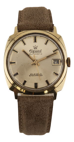 Vintage 14K Gold Automatic Watch by Exquisit, 1970s