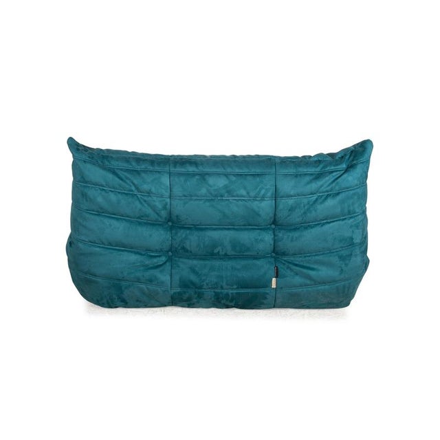 Blue Fabric Togo 2-Seater Sofa by Michel Ducaroy for Ligne Roset For Sale - Image 9 of 11