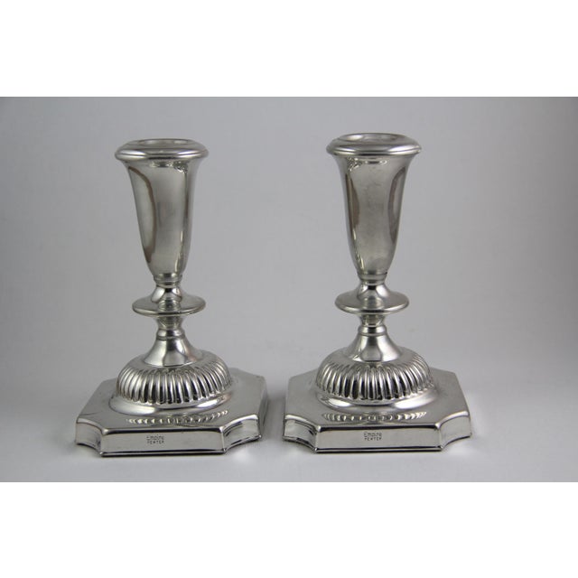 Vintage Empire Pewter Candlestick Holders A Pair Chairish