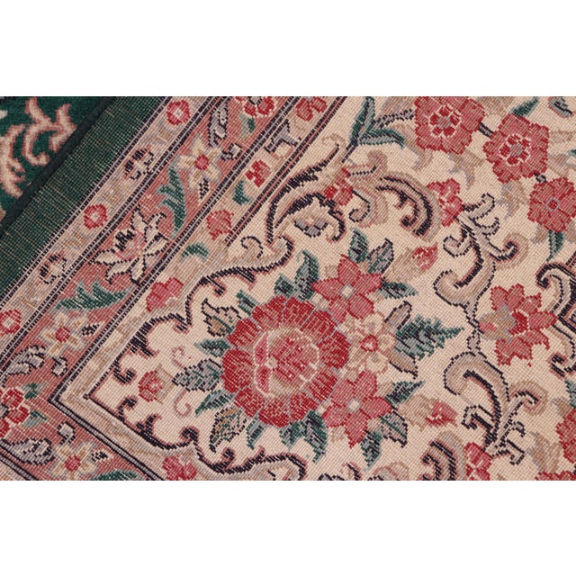Textile Shabby Chic Kashan Pak-Persian Green/Beige Wool Rug - 8'2'' X 10'3'' For Sale - Image 7 of 8