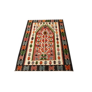 Vintage Turkish Wool Kilim Rug For Sale