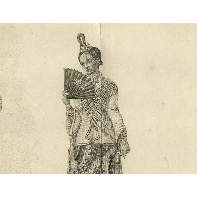 Burmese Minister and Wife in Ceremonial Dress, 1800, Paper For Sale - Image 6 of 10