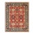 6x9 Majestic Versatile Coral Traditional Geometric Hand Knotted Wool Carpet Rug For Sale