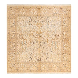 Mogul, One-of-a-Kind Hand-Knotted Area Rug in Ivory, 6' 0" x 6' 3" For Sale