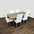 Upgrade your dining area with this elegant Restoration Hardware dining set. Includes a sturdy rectangular wood table with...