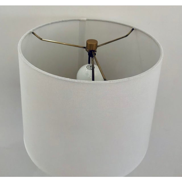 2020s Modern Panda Marble and Brass Rowland Buffet Lamp For Sale - Image 5 of 5