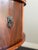 Mid-Century Modern Vintage Mahogany Revolving Drum Library Table With Leather Top Duncan Phyfe Style Rotating Bookcase End Table For Sale - Image 3 of 12