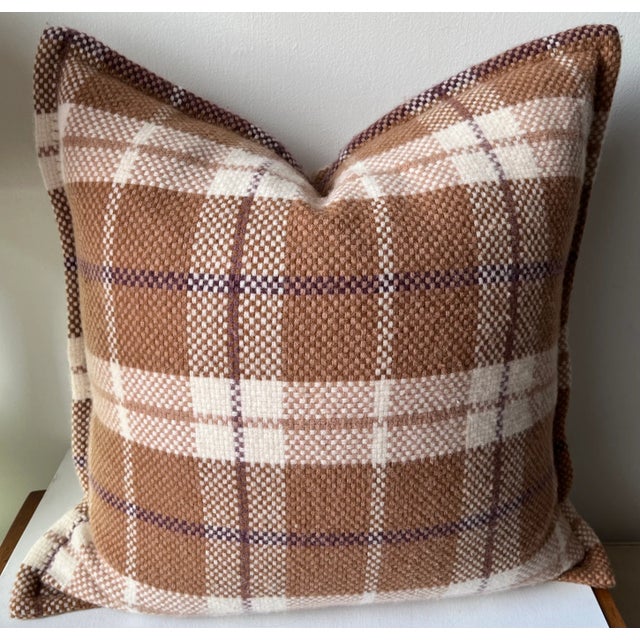 Textile Garnet Hill Wool Plaid 24" Pillow-Feather Insert For Sale - Image 7 of 7