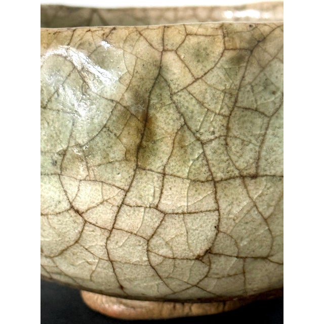 Japanese Oribe Chawan Tea Bowl by Kato Tokuro For Sale - Image 4 of 15