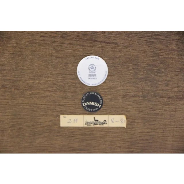 Vintage Rosewood & Porcelain Dresser and Mirror by Severin Hansen for Haslev Møbelsnedkeri, Set of 2 For Sale - Image 14 of 15