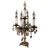Vintage Spanish Brass & Crystal Candelabra Lamp For Sale