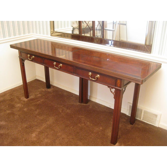Chippendale Hickory Furniture Co Flip Top Sideboard Buffet Chairish