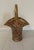 MINT NOS Vintage Royal Satsuma pottery basket vase. Estate Piece.