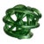 Vintage Murano Style Green Glass Knot Sculpture For Sale