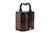 Antique 2 Two Tiered Chinese Wedding Basket in Dark Wood & Bamboo Rattan For Sale - Image 4 of 12