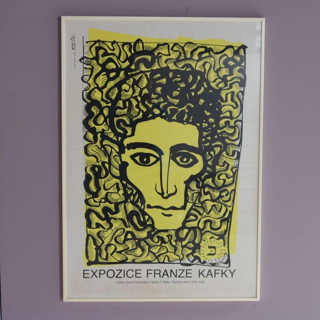 Kafka Exhibition Poster by Josef Flejšar, Czechia, 1950s For Sale - Image 3 of 4