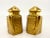 Japanese Vintage Mid Century Japanese Gilded Hexagonal Salt and Pepper Shakers For Sale - Image 3 of 7