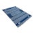 Handmade Denim Blue and White Cotton Vegetable Dyed Striped Rug - 6'x9' For Sale