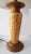 Vintage rustic hand made wooden table lamp. Hand turned wood. The lamp has a vertical crack along the back side and is...