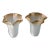 Pair of Late 20th Century Vianne Cognac Tulip Otteson Glass Satin Shades For Sale