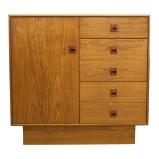 Danish Modern Teak Armoire For Sale