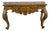 Italian Rococo Style Hand- Carved Walnut Console Table For Sale
