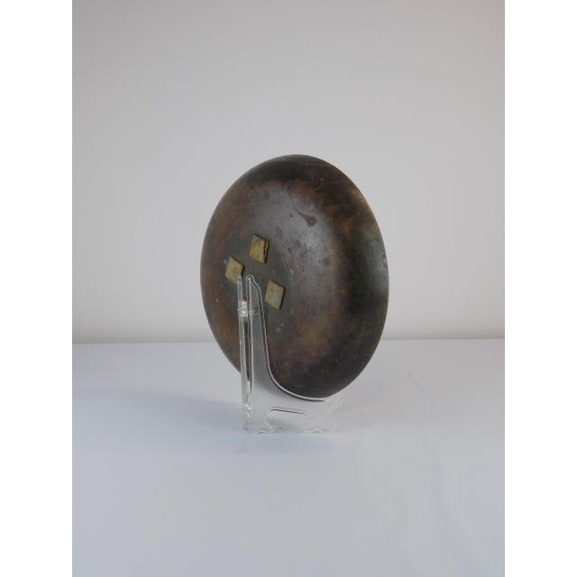 Mid-Century Modern Italian Enamelled Copper Plate, 1960 For Sale - Image 3 of 9